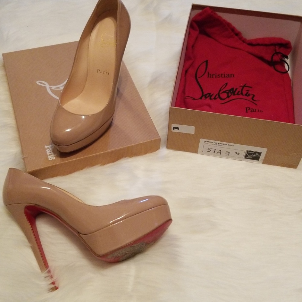 Nude Christian louboutin bianca 140mm